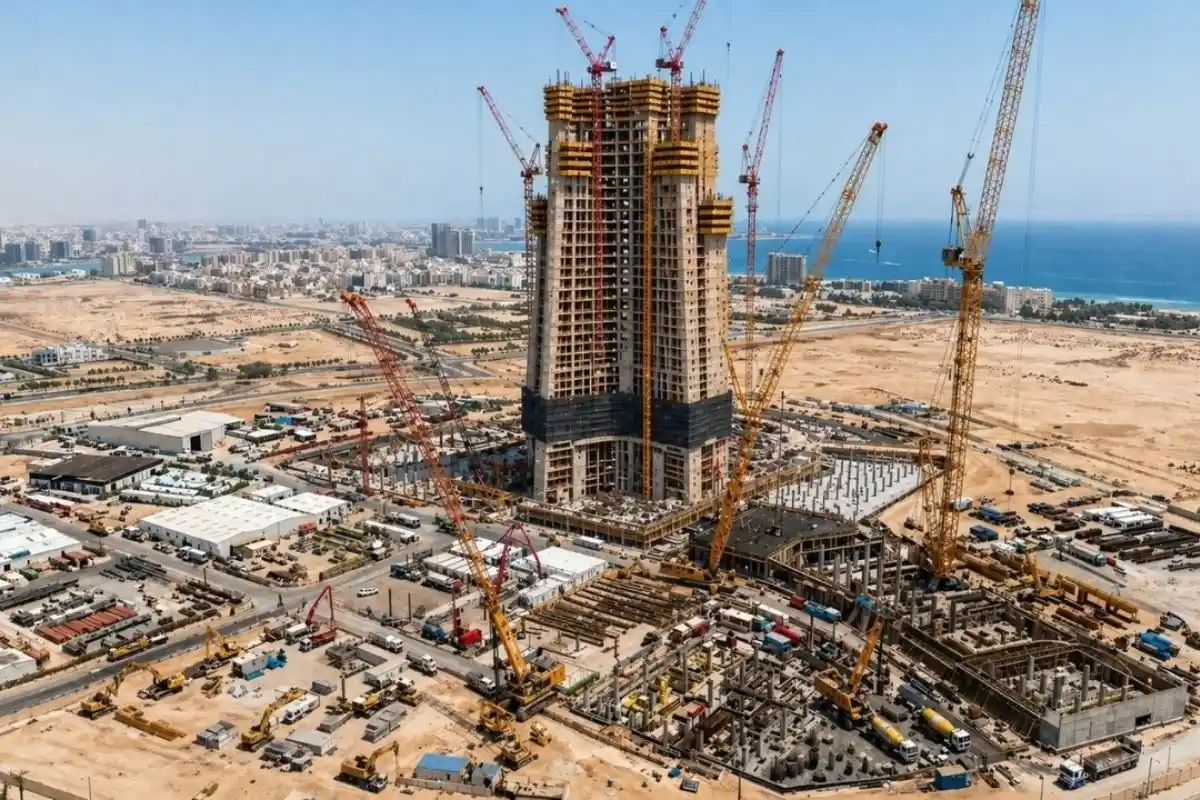 Construction manpower supply Saudi Arabia skyscraper mega project
